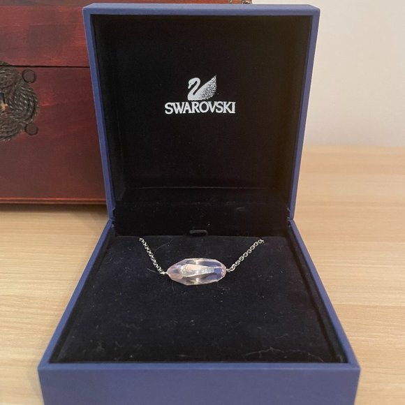 Swarovski Pink Crystal Pendant Necklace - Picture 2 of 5